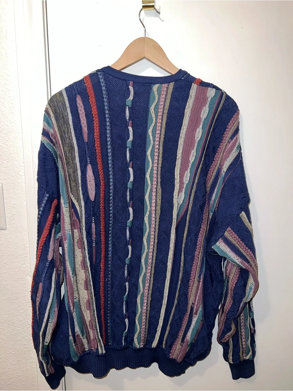 St. Croix V-Neck Multi-Color Patterned Men's Sweater - Picture 2 of 5